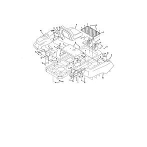 Operator's Platform Diagram and Parts List for 17WI2ACK056  Cub Cadet Lawn Tractor